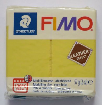 FIMO® Leather-effect, ljusgul, 57g